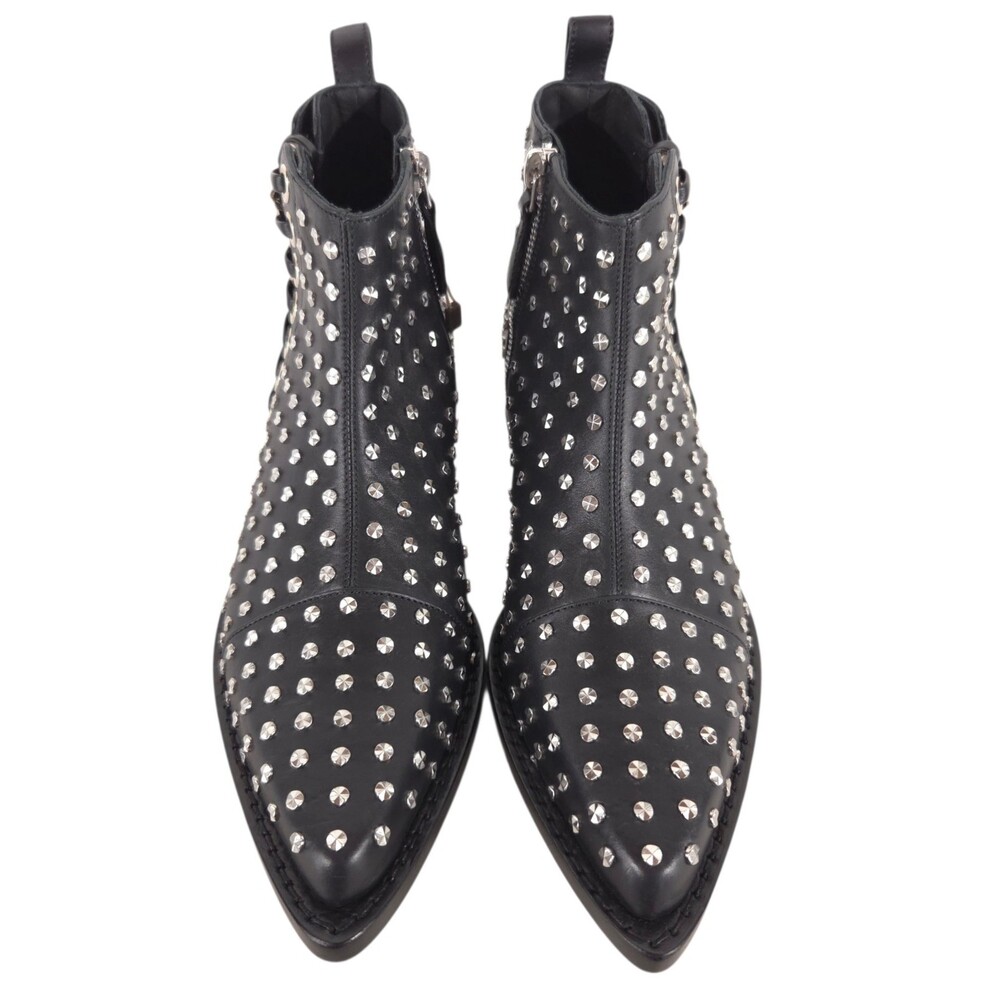 Alexander McQueen Studded Boots US 6 EU 36 Womens Black Silver $1590 - Picture 4 of 11